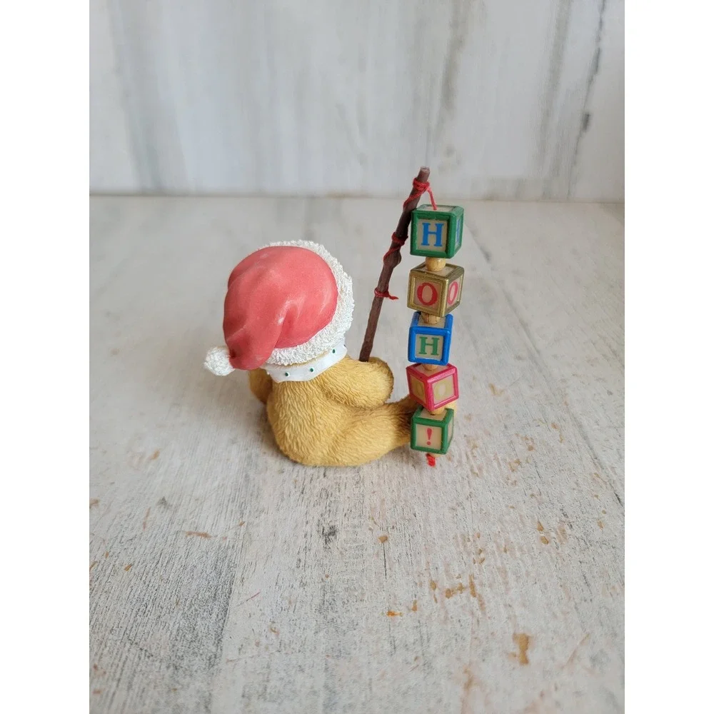 Enesco catchin' holiday spirit teddy bear Xmas vintage figure home decor